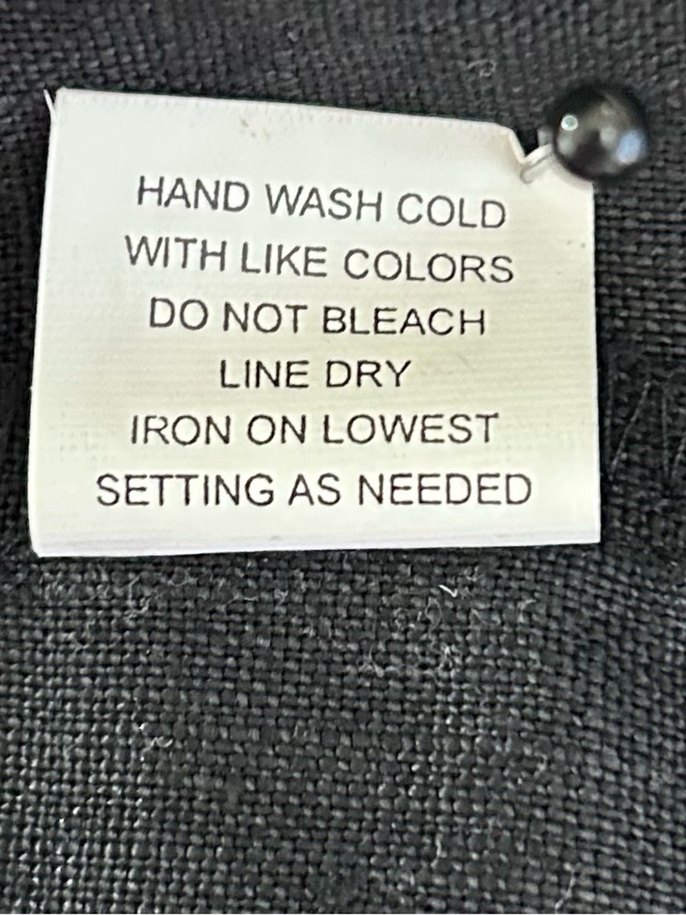 Weekend Choices Black 100% Linen Sleeveless Tank Shift Dress Side Zip Size Med - Picture 5 of 8